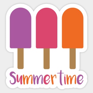 Bright Tasty Summertime Ice Cream Lollies Sticker